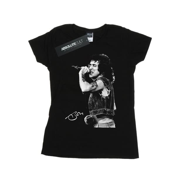Bon Scott Dam/Tjej - T-shirt i bomull med signerat foto