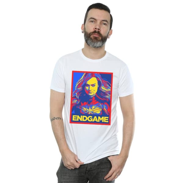 Marvel Mens Avengers Endgame Captain Marvel Poster T-shirt