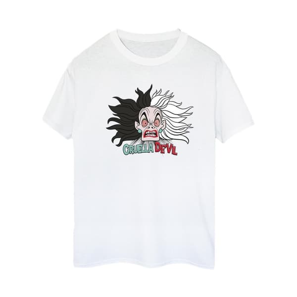 Disney Womens/Ladies 101 Dalmatians Cruella De Vil Crazy Mum Cotton Boyfriend T-Shirt