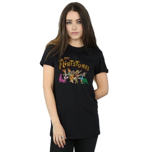 The Flintstones Dam/Lady Group - Boyfriend-t-shirt i bomull med tryck