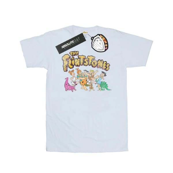 The Flintstones Womens/Ladies Group Distressed Cotton Boyfriend T-Shirt