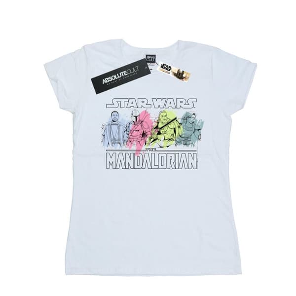 Star Wars Womens/Ladies The Mandalorian Character Pose Cotton T-Shirt