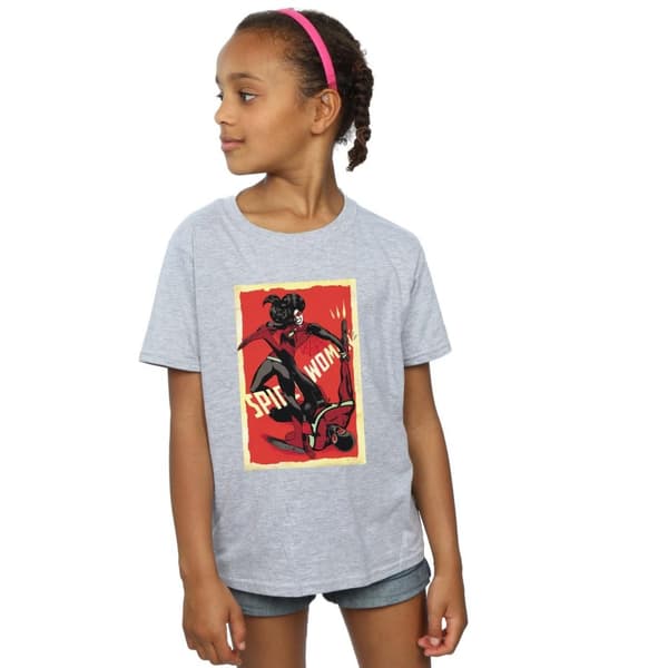 Marvel Spider-Woman Fight T-shirt i bomull för flickor