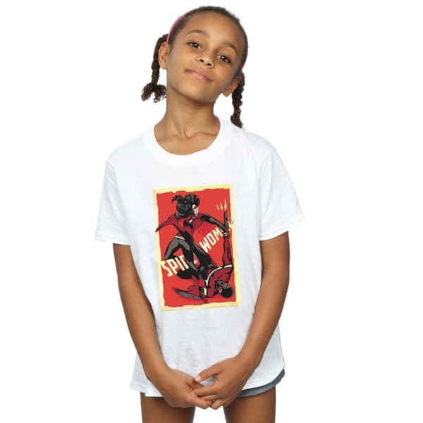 Marvel Spider-Woman Fight T-shirt i bomull för flickor