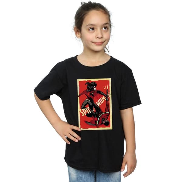 Marvel Spider-Woman Fight T-shirt i bomull för flickor