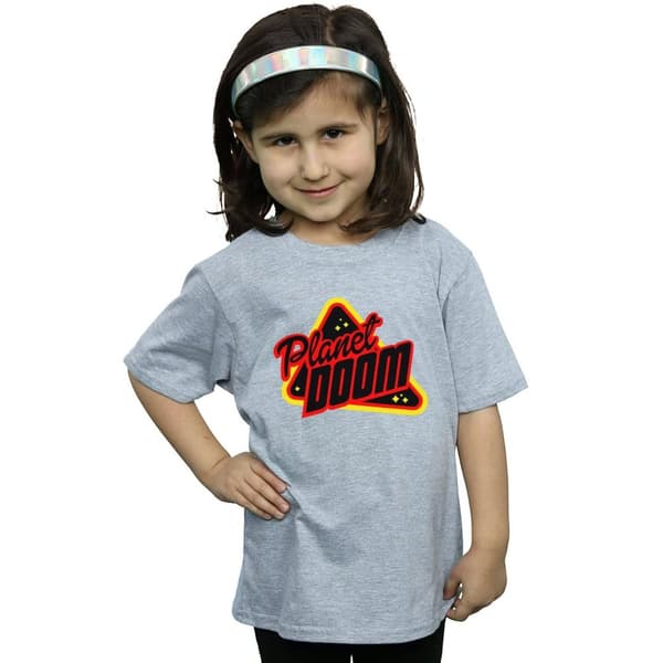 Ready Player One Girls Planet Doom Logo Cotton T-Shirt