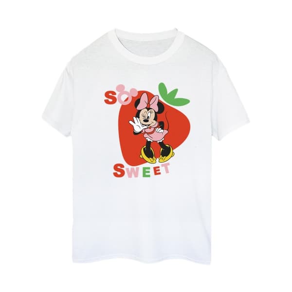 Disney Dam/Lady Minnie Mouse So Sweet Strawberry Boyfriend T-shirt i bomull