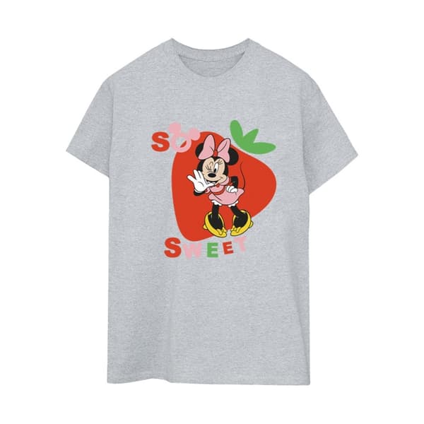 Disney Dam/Lady Minnie Mouse So Sweet Strawberry Boyfriend T-shirt i bomull