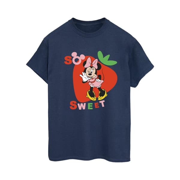 Disney Dam/Lady Minnie Mouse So Sweet Strawberry Boyfriend T-shirt i bomull