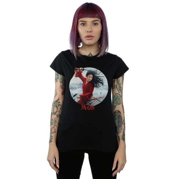 Disney Dam/Lady Mulan Movie Sword Poster T-shirt i bomull