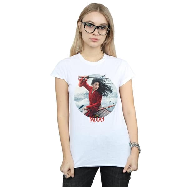 Disney Dam/Lady Mulan Movie Sword Poster T-shirt i bomull