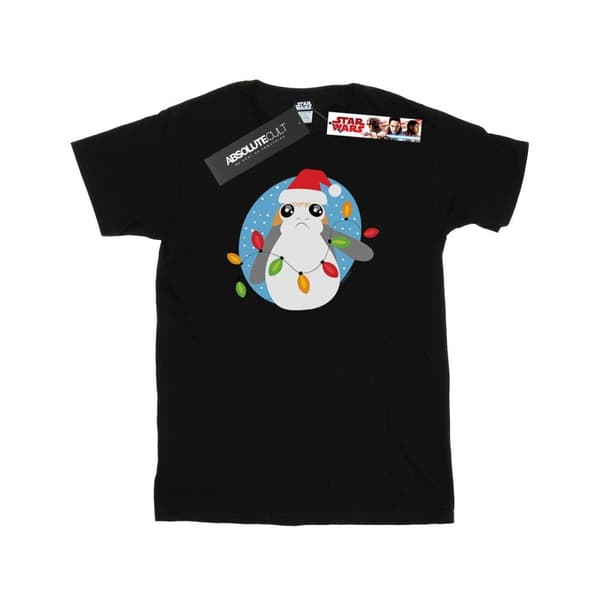 Star Wars The Last Jedi Porg Christmas Lights T-shirt för herrar
