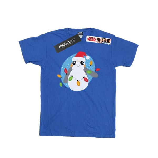 Star Wars The Last Jedi Porg Christmas Lights T-shirt för herrar