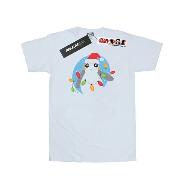 Star Wars The Last Jedi Porg Christmas Lights T-shirt för herrar