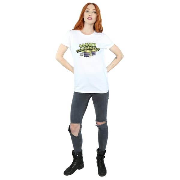 Disney Womens/Ladies Toy Story Who Squeaked? Cotton Boyfriend T-Shirt