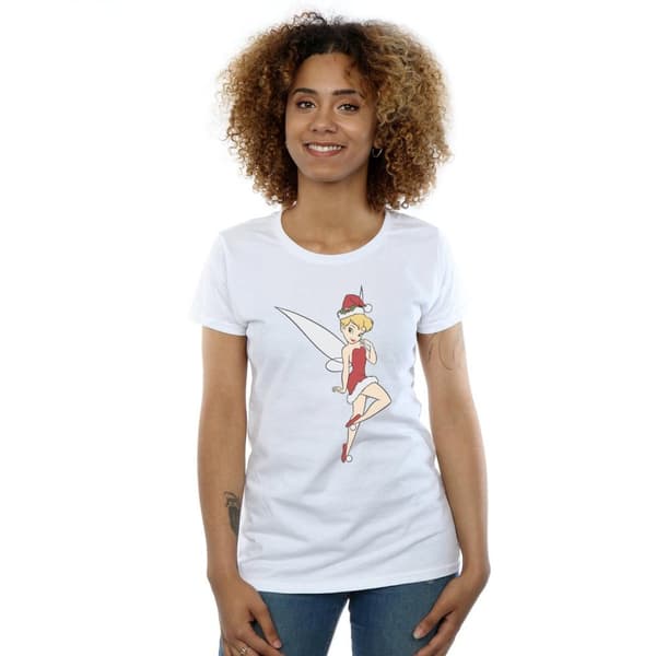Disney Womens/Ladies Tinker Bell Christmas Cotton T-Shirt