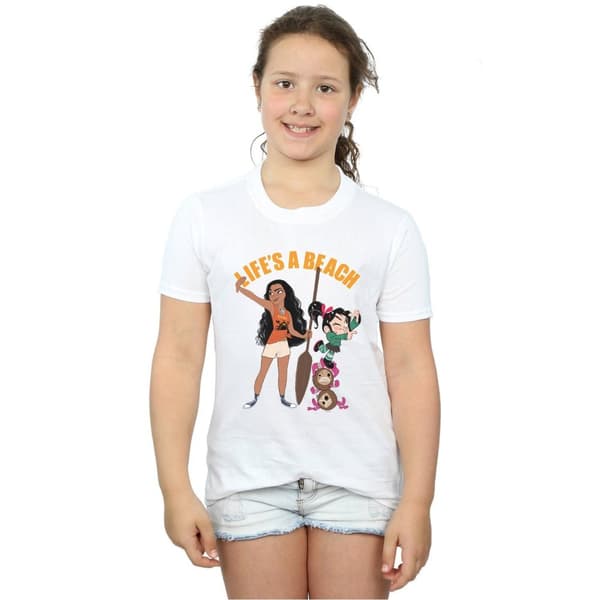 Disney Girls Wreck It Ralph Moana And Vanellope Cotton T-Shirt