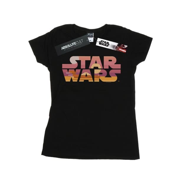 Star Wars Womens/Ladies Tatooine Suns Logo Cotton T-Shirt Black XXL