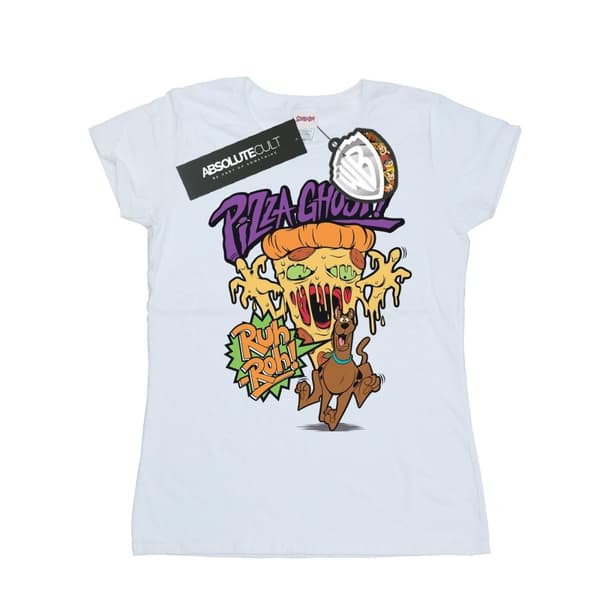 Scooby Doo Womens/Ladies Pizza Ghost Cotton T-Shirt