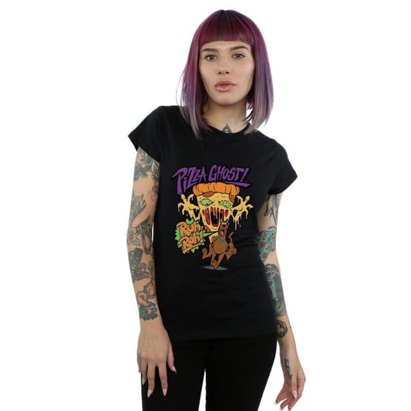Scooby Doo Womens/Ladies Pizza Ghost Cotton T-Shirt
