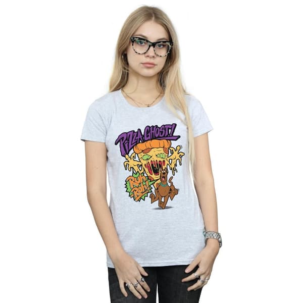 Scooby Doo Womens/Ladies Pizza Ghost Cotton T-Shirt