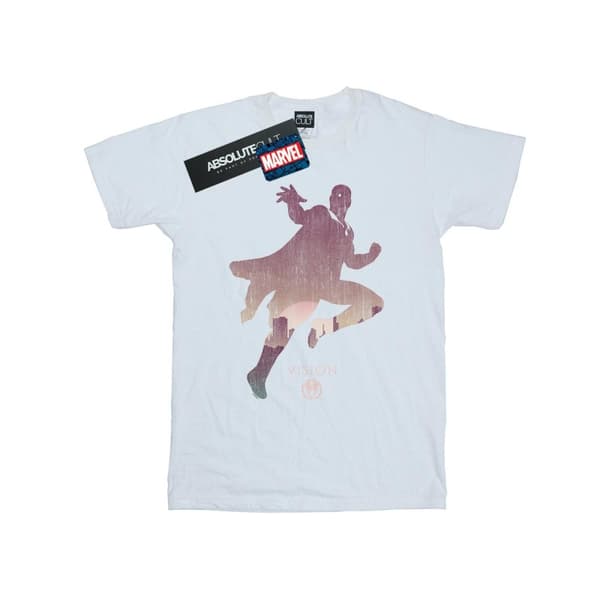 Marvel Girls Vision Silhouette Cotton T-Shirt