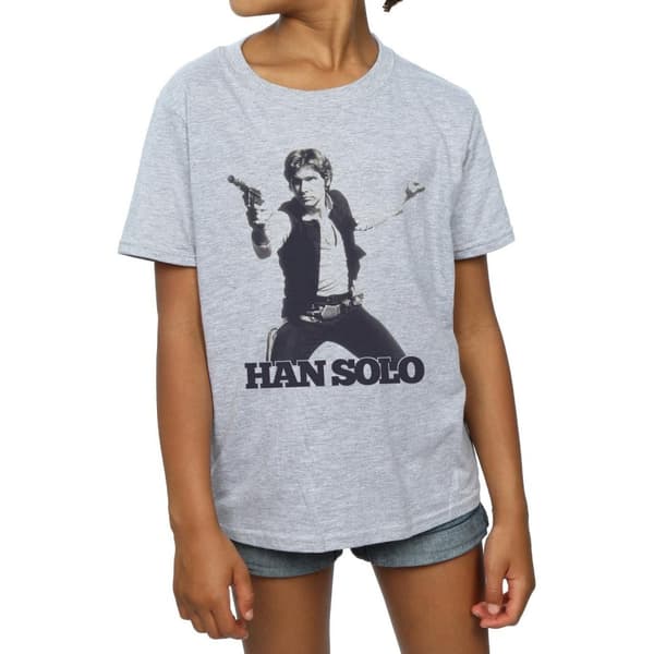 Star Wars Han Solo Retro Photo T-shirt i bomull för flickor