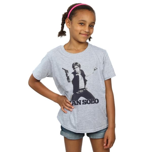 Star Wars Han Solo Retro Photo T-shirt i bomull för flickor