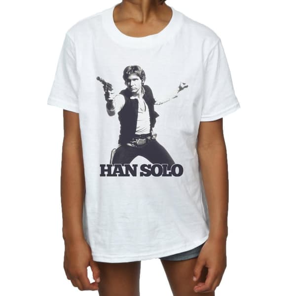 Star Wars Han Solo Retro Photo T-shirt i bomull för flickor