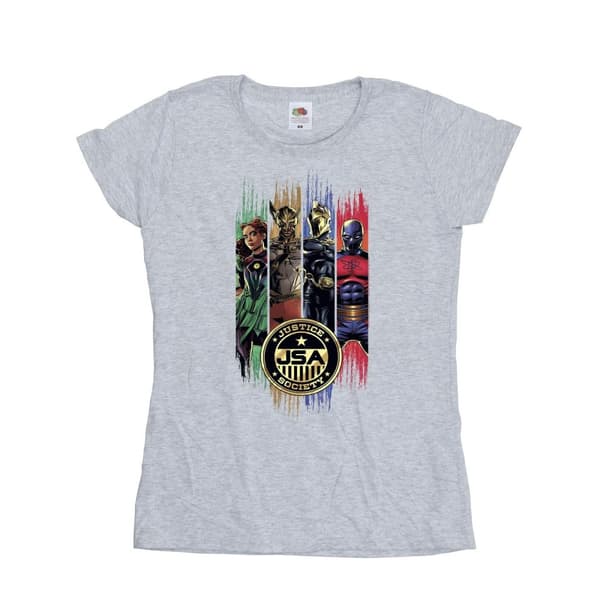 DC Comics Black Adam JSA Gold Badge - bomulls-T-shirt för damer/kvinnor