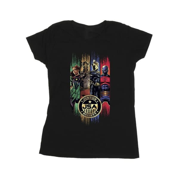 DC Comics Black Adam JSA Gold Badge - bomulls-T-shirt för damer/kvinnor