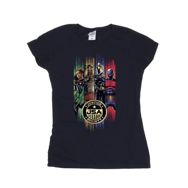 DC Comics Black Adam JSA Gold Badge - bomulls-T-shirt för damer/kvinnor