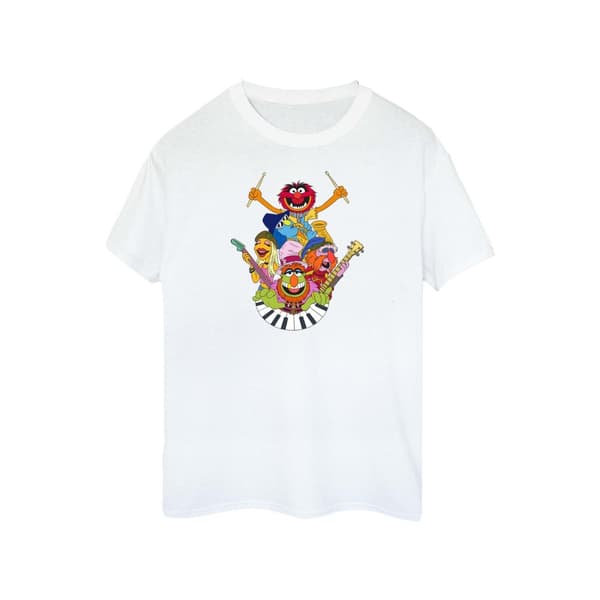 Disney Womens/Ladies The Muppets Dr Teeth And The Electric Mayhem Cotton Boyfriend T-Shirt