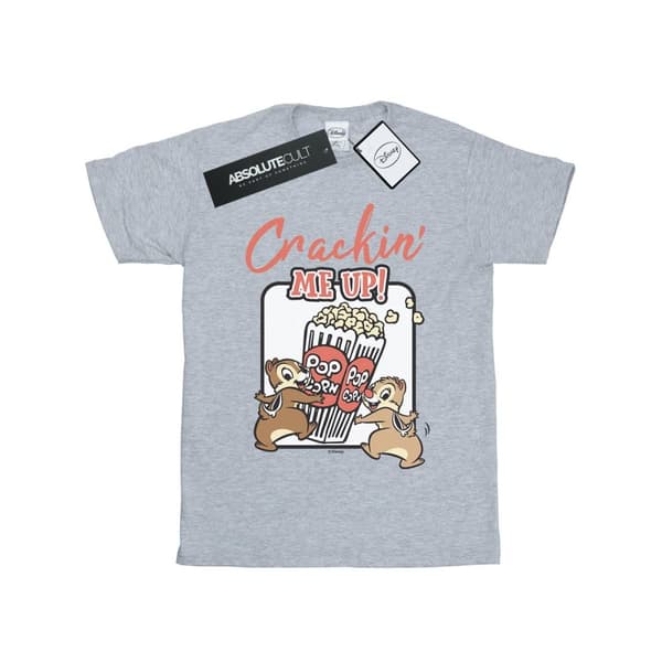 Disney Dam/Tjej Chip N Dale Crackin Me Up Boyfriend T-shirt i bomull
