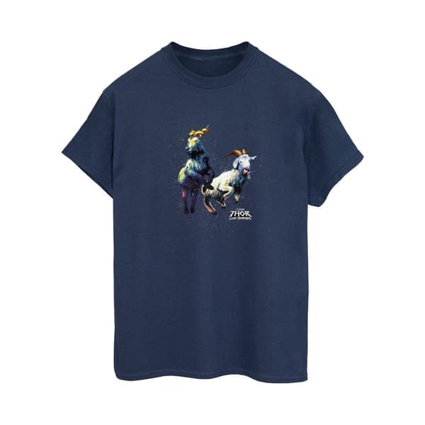 Marvel Womens/Ladies Thor Love And Thunder Toothgnasher Flames Cotton Boyfriend T-Shirt