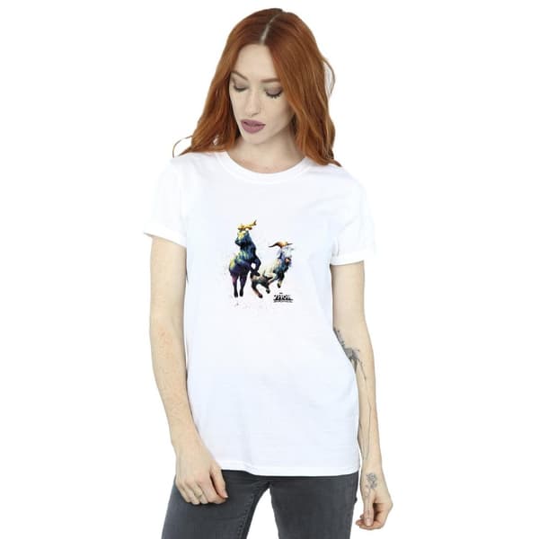 Marvel Womens/Ladies Thor Love And Thunder Toothgnasher Flames Cotton Boyfriend T-Shirt