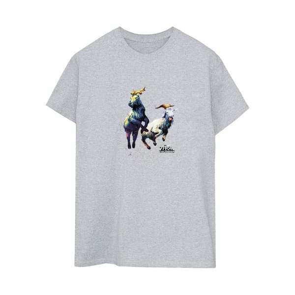 Marvel Womens/Ladies Thor Love And Thunder Toothgnasher Flames Cotton Boyfriend T-Shirt