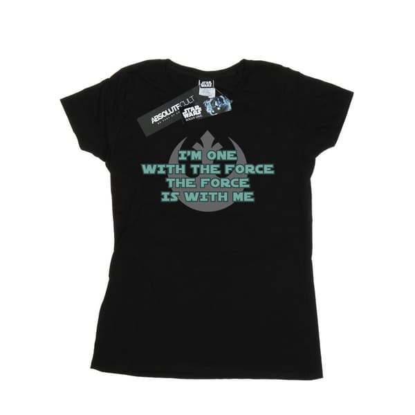 Star Wars Womens/Ladies Rogue One I´m One With The Force Green Cotton T-Shirt