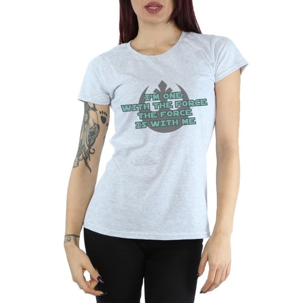 Star Wars Womens/Ladies Rogue One I´m One With The Force Green Cotton T-Shirt