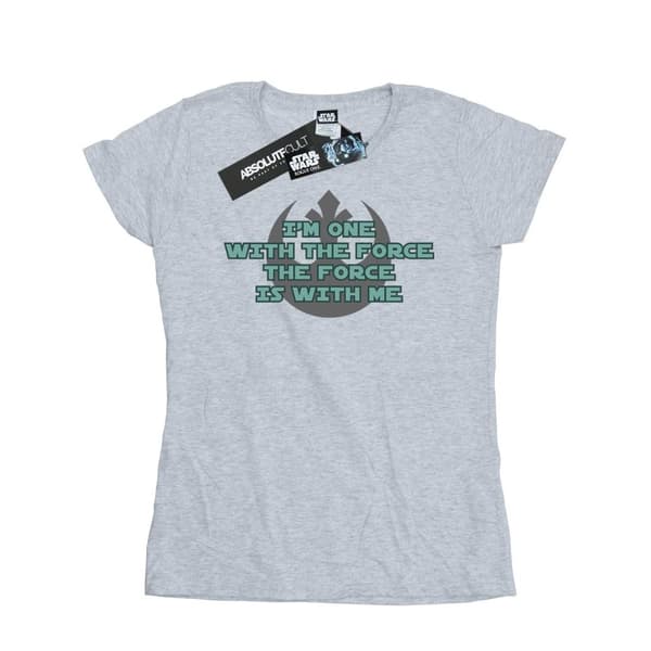 Star Wars Womens/Ladies Rogue One I´m One With The Force Green Cotton T-Shirt