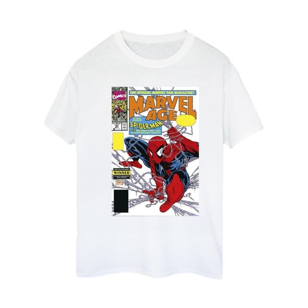 Marvel Dam/Tjej Spider-Man Marvel Age Comic Cover Bomull Boyfriend T-shirt