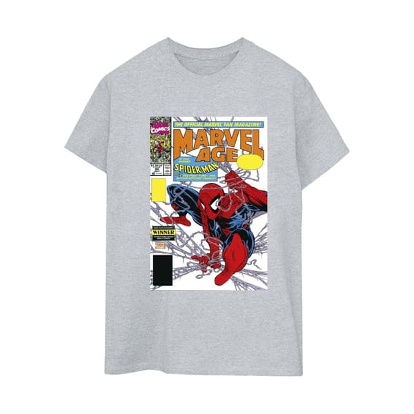 Marvel Dam/Tjej Spider-Man Marvel Age Comic Cover Bomull Boyfriend T-shirt