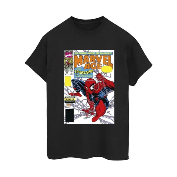 Marvel Dam/Tjej Spider-Man Marvel Age Comic Cover Bomull Boyfriend T-shirt