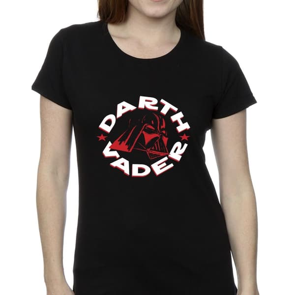 Star Wars Womens/Ladies Darth Vader Badge Cotton T-Shirt