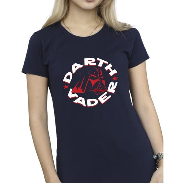 Star Wars Womens/Ladies Darth Vader Badge Cotton T-Shirt