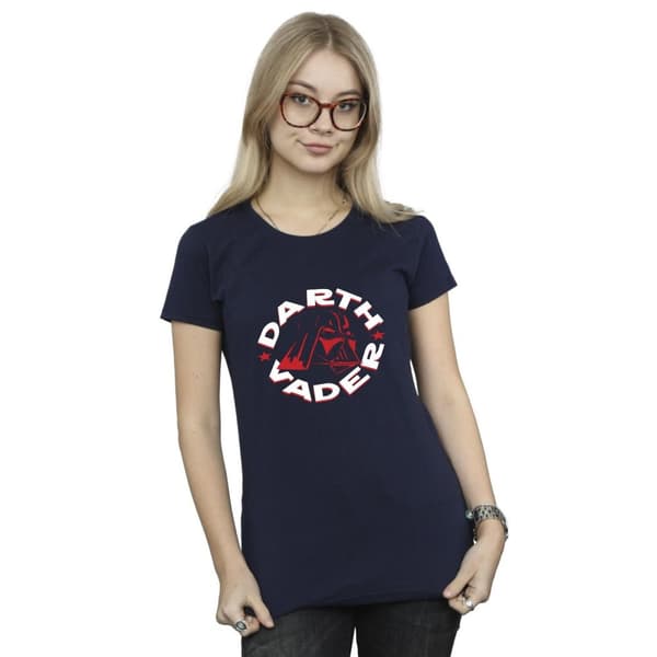 Star Wars Womens/Ladies Darth Vader Badge Cotton T-Shirt