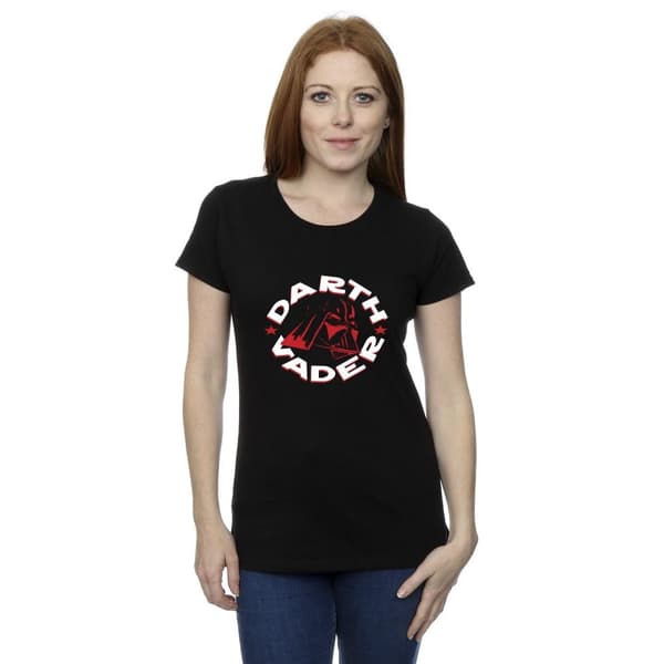 Star Wars Womens/Ladies Darth Vader Badge Cotton T-Shirt