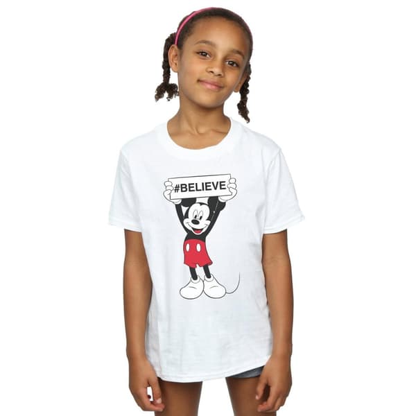 Disney Girls Mickey MouseBelieve Cotton T-Shirt