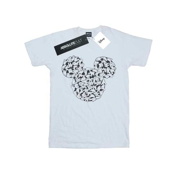 Disney Dam/kvinnor Musse Pigg - huvud med händer Boyfriend-t-shirt i bomull