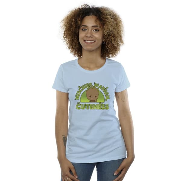 Marvel Womens/Ladies I Am Groot Mischief Mayhem Cotton T-Shirt